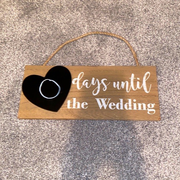 Accessories | Days Until Wedding Sign | Poshmark